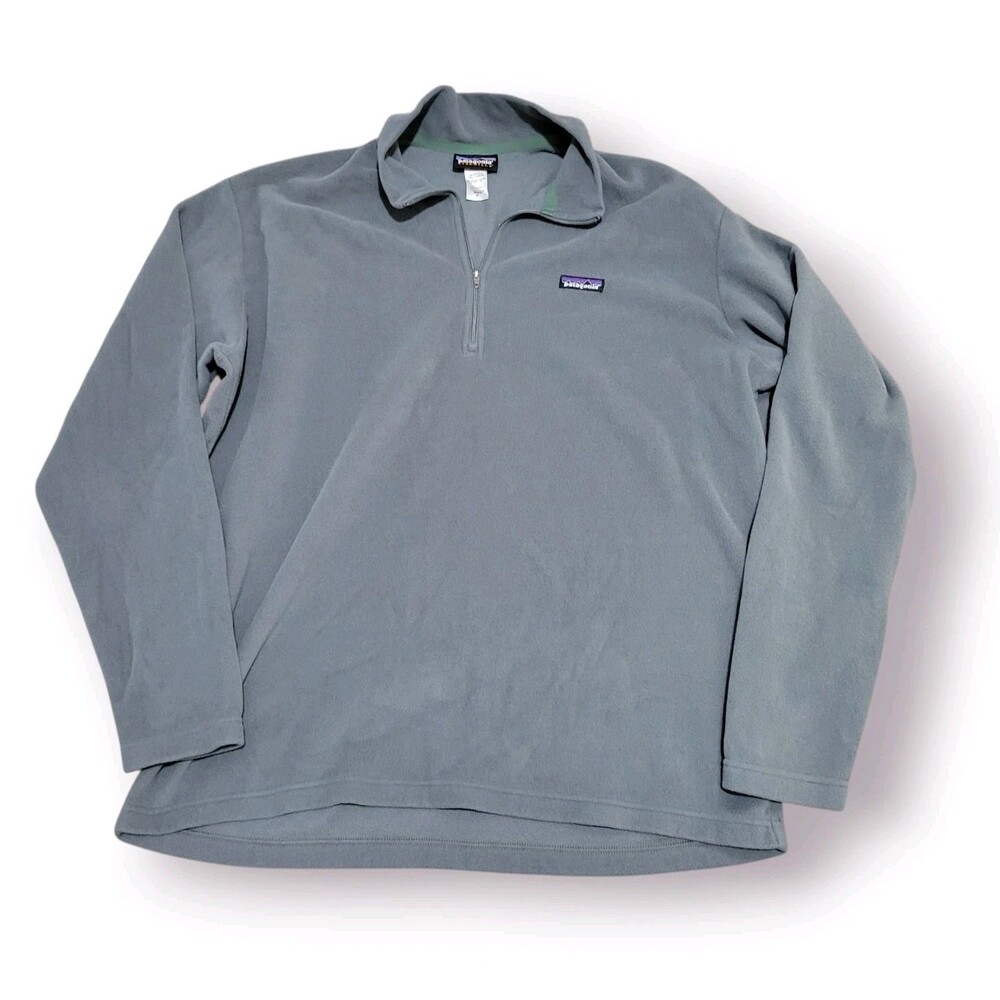 Patagonia Synchilla Fleece Pullover Mens Size XLarge Grey 1/4 Zip Sweater 26267